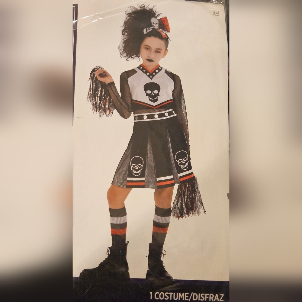 Fear Squad Cheerleader Costume for Girls, Sz 4-6